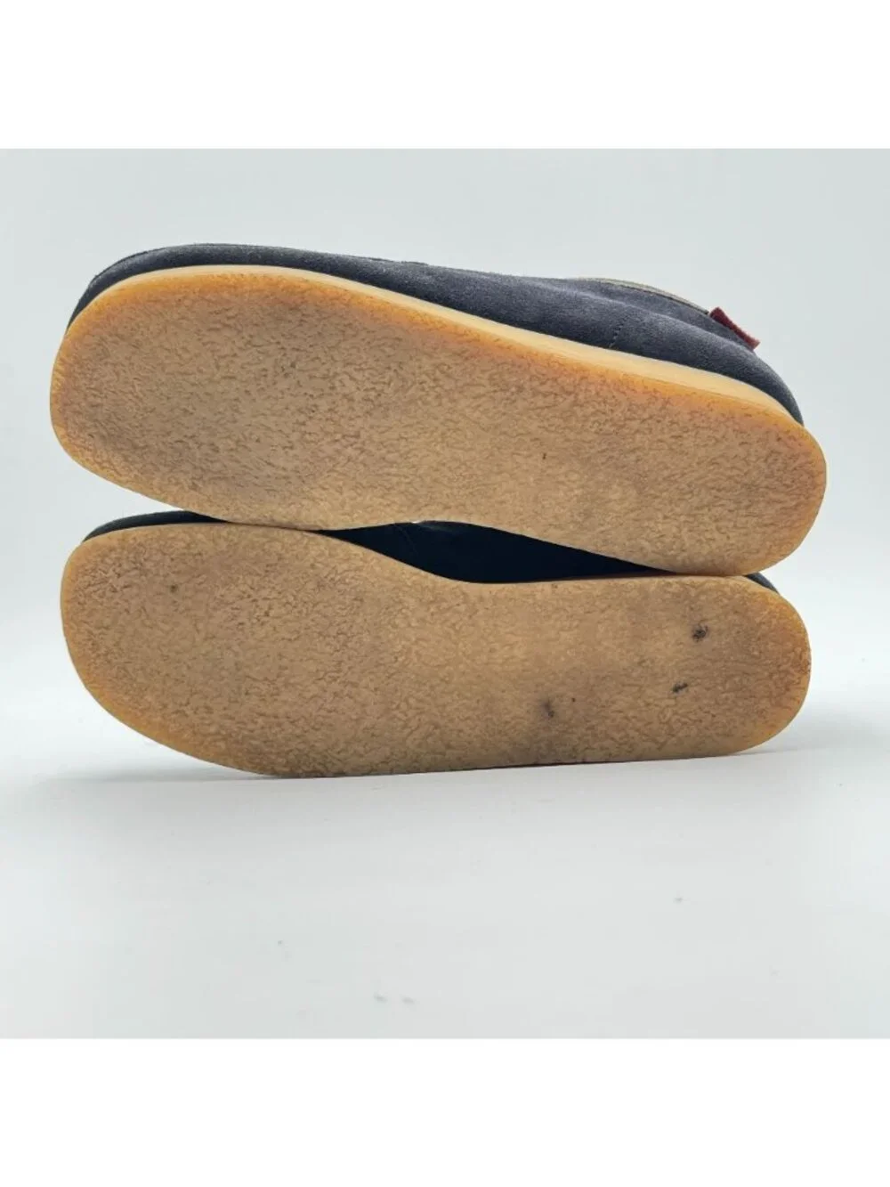 Clarks Wallabees Mens 7.5 Navy Suede Chukka Boots Moccasins Driving Shoes Preppy